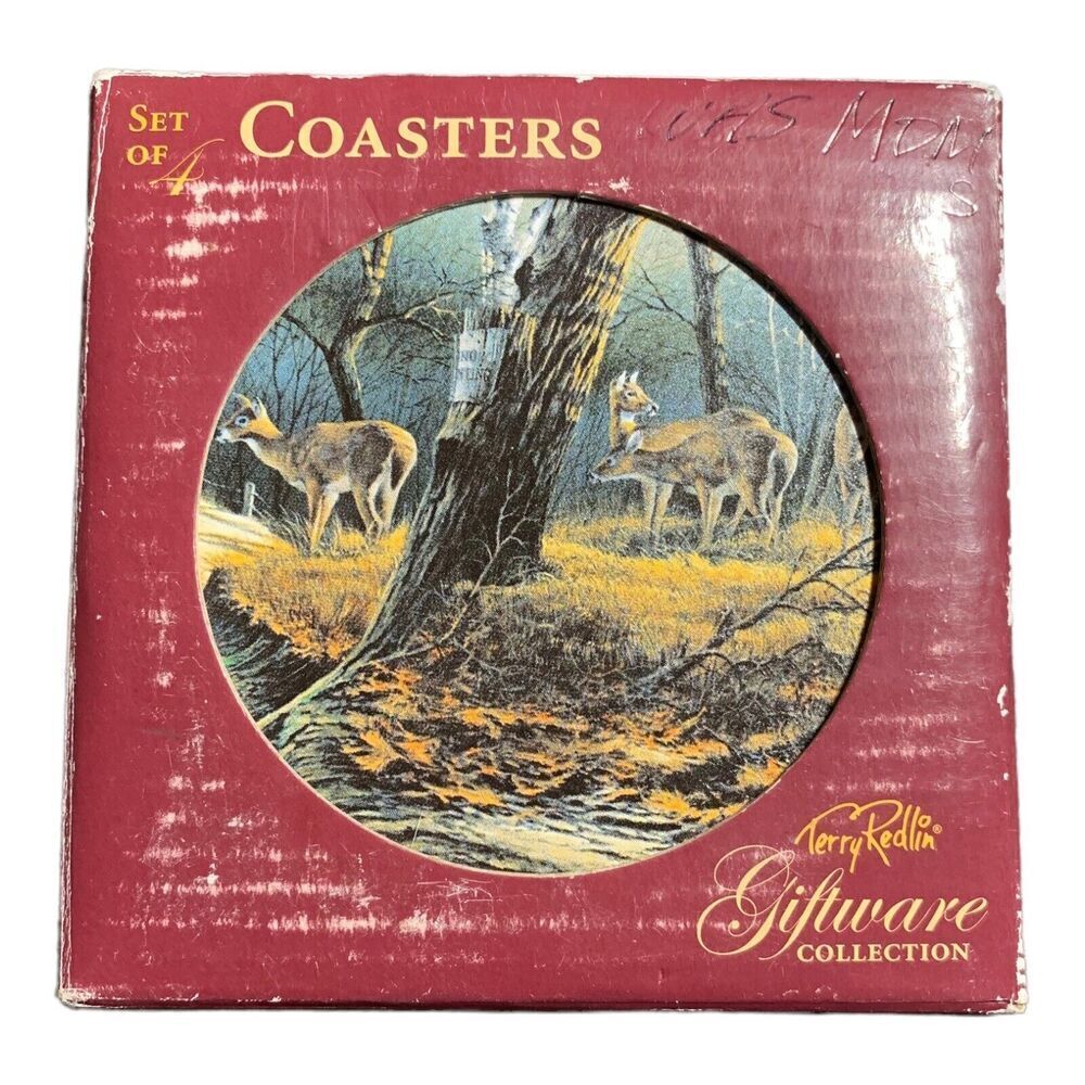 Terry Redlin Nature Coasters Collection Coaster 4 Piece Set NEW